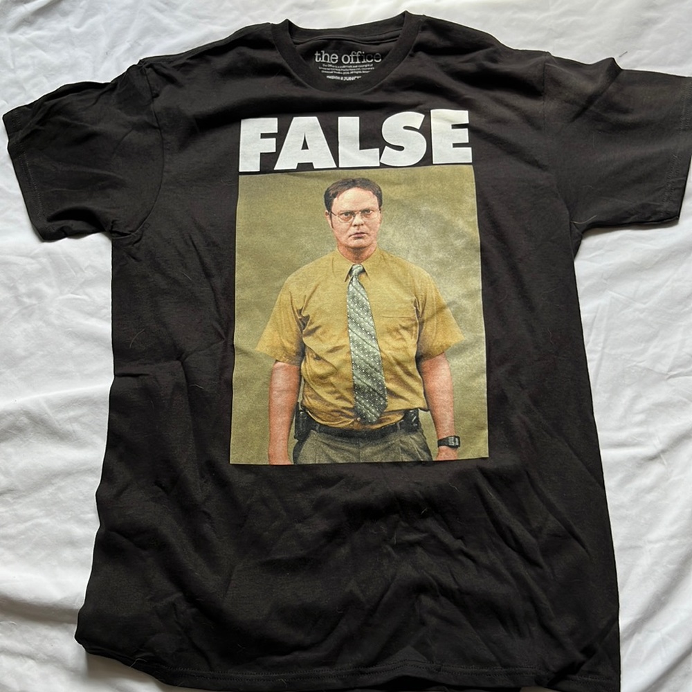 NEW Medium Dwight Schrute "FALSE" T-shirt